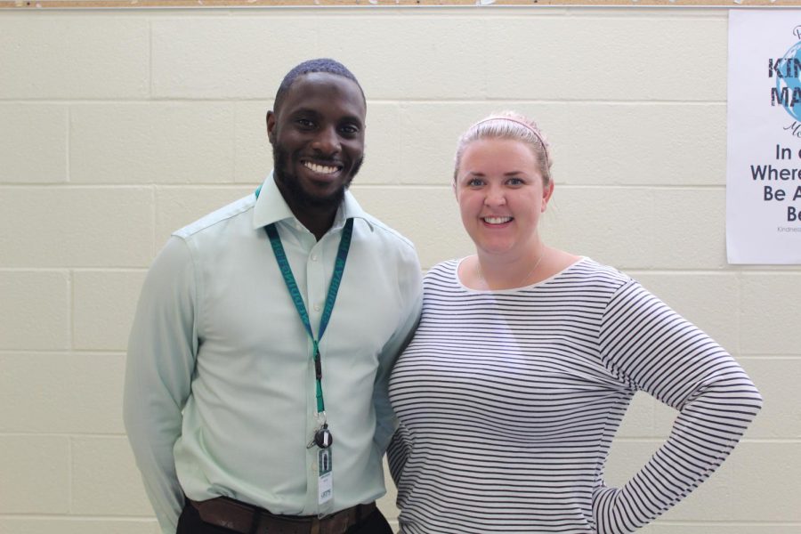 Teachers Mrs. Miller and Mr. Senesse are both new to Weddington this year, moving from England through a teacher exchange program. Mrs. Miller and Mr. Senesse represent just two of the twenty teachers new to Weddington this year.