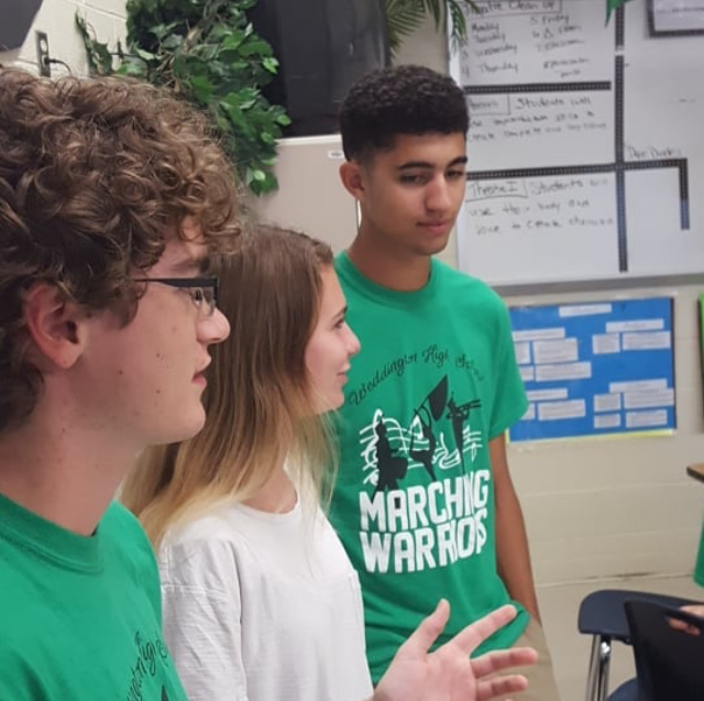 Film Club officers (from left to right) Wil Martin, Emma Cressman (Juniors), Bailey Busenbark (Senior)