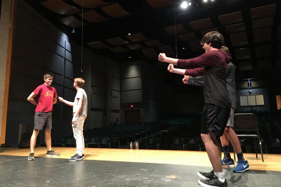 Junior Andrew Page attempts to tell Senior Ayden Fisher why he was late for work through mime, being not allowed to use any words at all. Unscripted auditions were fun and enjoyable for all who attended, but only a handful will be admitted to the elite comedy group.