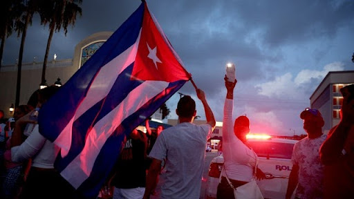 Cuban protests in Miami. Photo courtesy of The Hill. 