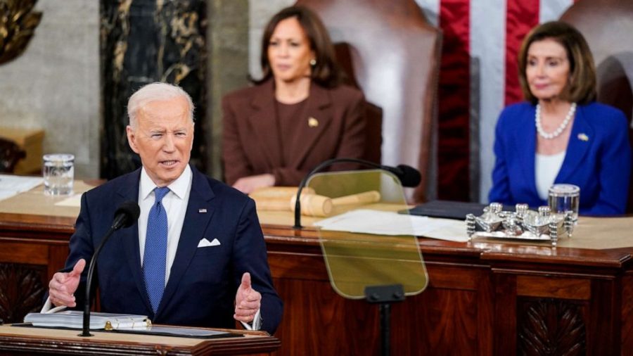 President Biden during the State of the Union Address. Jabin Botsford,Pool/Getty Images