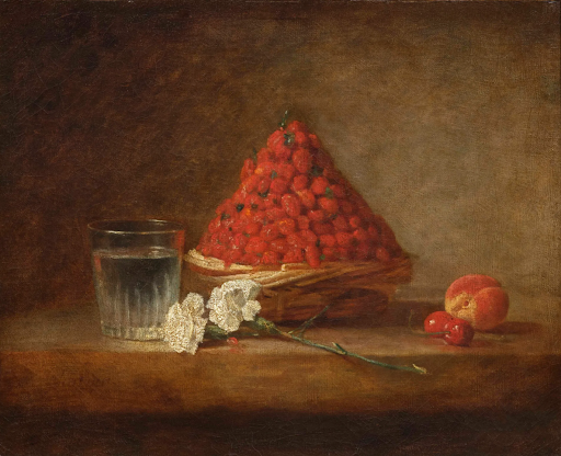 The painting Basket with Wild Strawberries, by Jean-Baptiste-Siméon Chardin, reached an unprecedented price of $26.8 during its auction. Credit: Artcurial