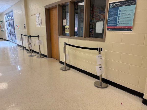 Hallway leading to the counseling offices
