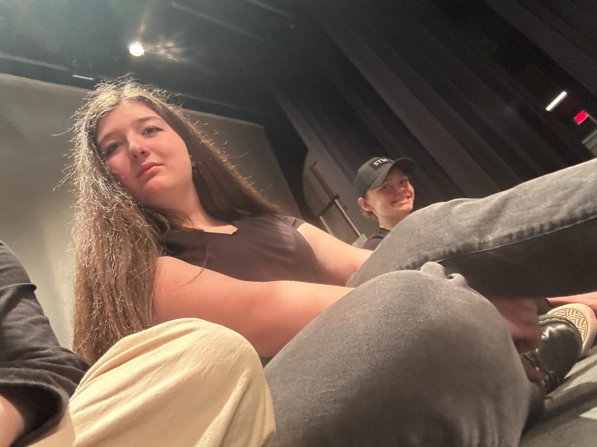 Kylie Shrimplin backstage at theater tech